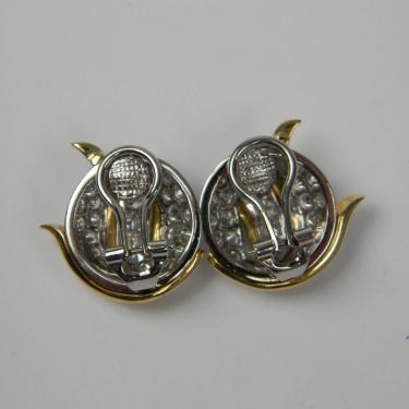 Pavé diamond ball earrings with gold tendrils | DB Gems