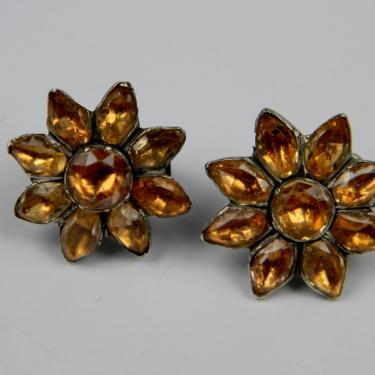 Golden topaz cluster earrings Portuguese c1770 | DB Gems