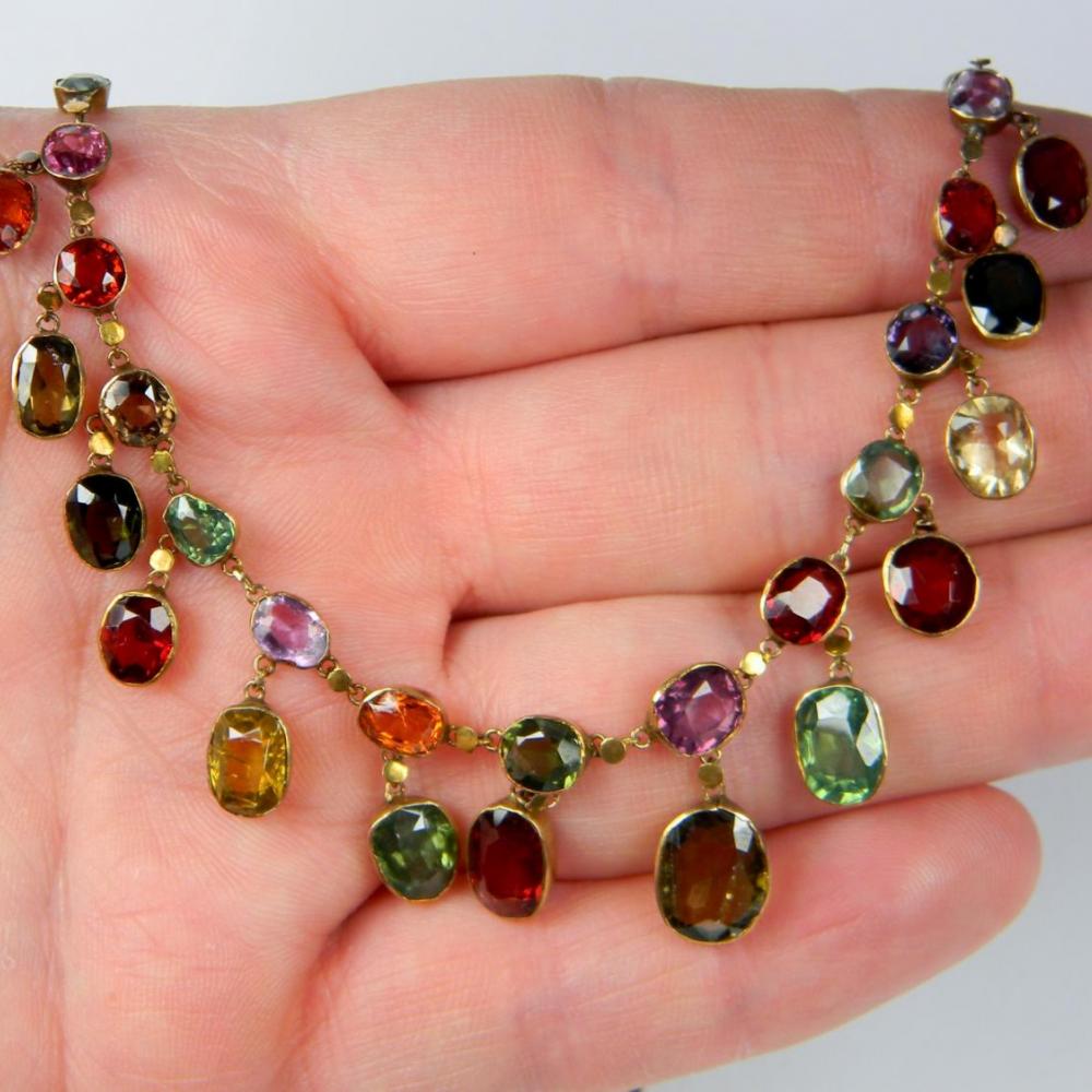 multi coloured gem necklace