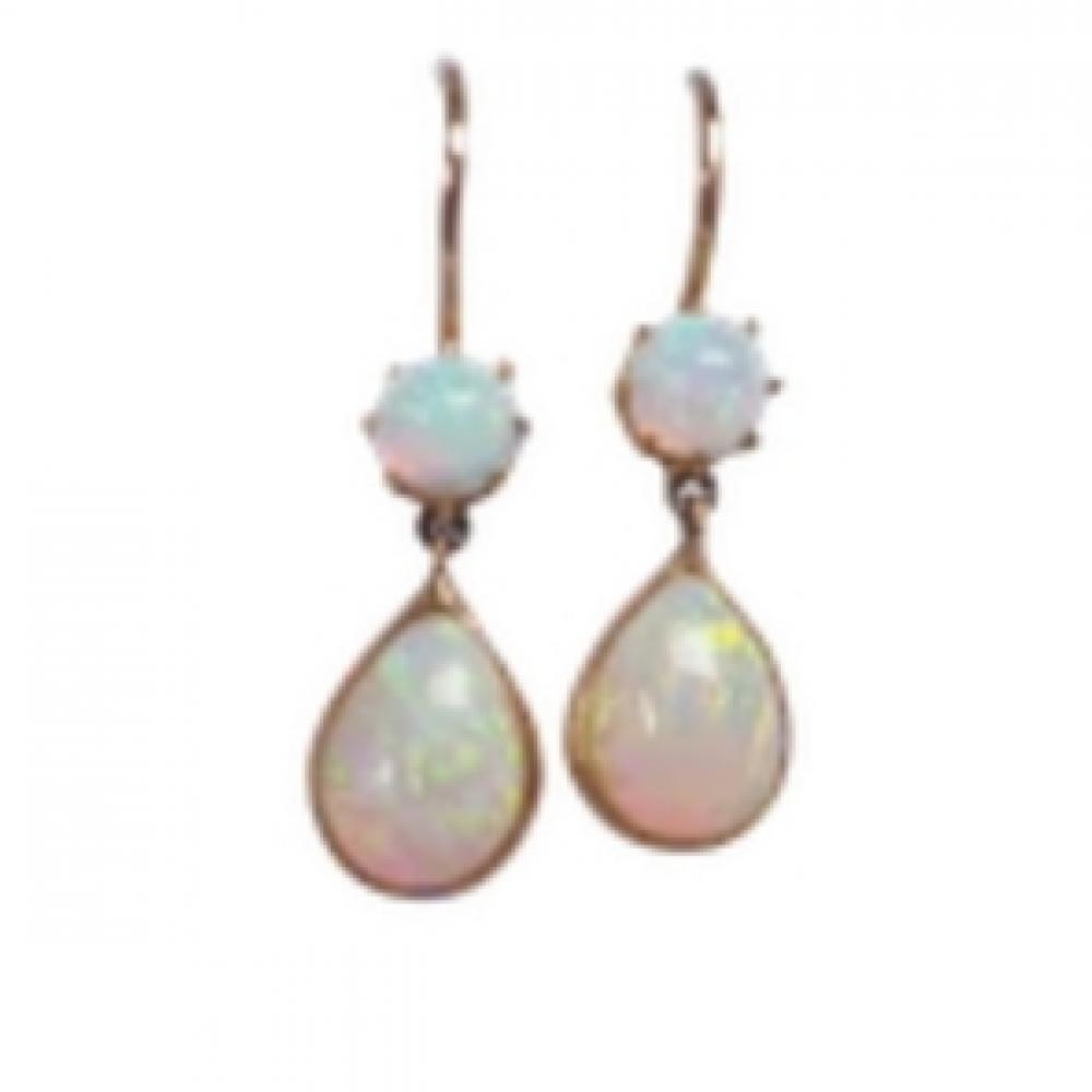 Ethiopian Opal, Fresh Water Pearl & Diamond Earrings AE-1236 – Its Ambra