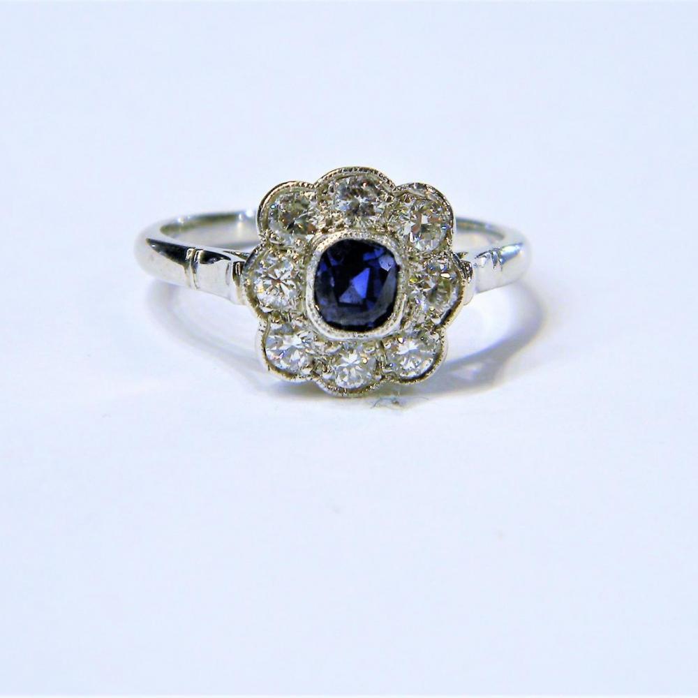 1920 sapphire and diamond ring