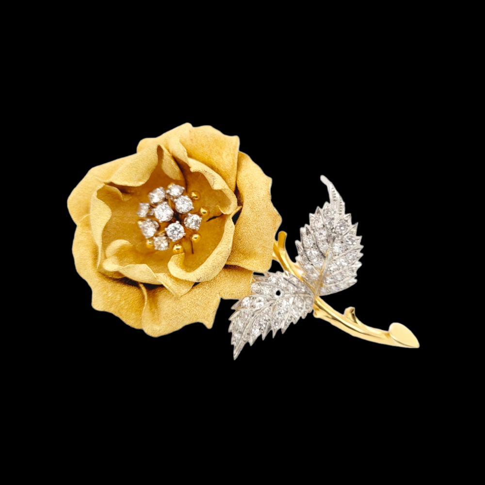 Realistic Golden Rose Brooch DB Gems   PhotoRoom 20221103 205119 