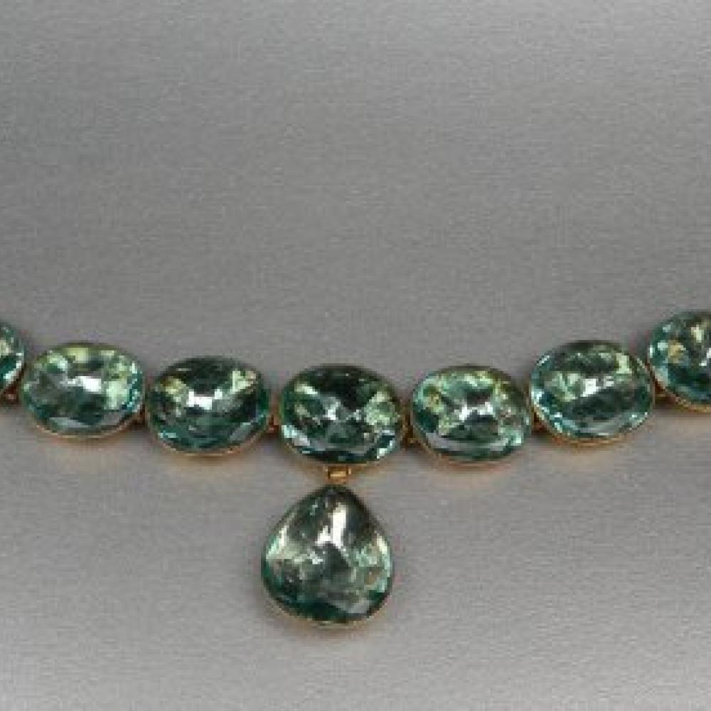 Queen Anne aquamarine paste necklace SOLD | DB Gems